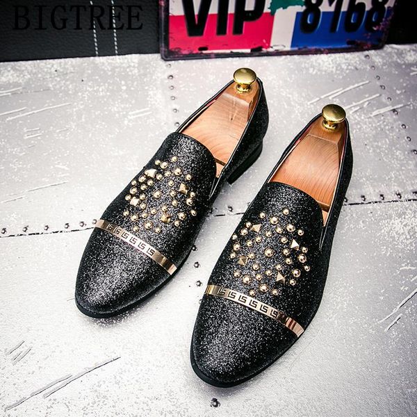 

dress shoes coiffeur glitter loafers mens office italian for men formal slip dressing scarpe uomo eleganti, Black