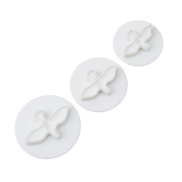 

other bakeware 3pcs/ set pigeon bird pattern plastic sugar craft fondant cake decorating tools cookies cutter baking