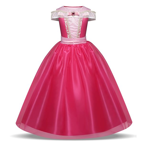 

girls princess dress halloween costume birthday party clothing for children kids vestidos robe fille girls fancy dress, Red;yellow