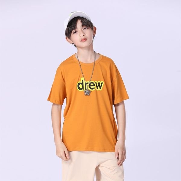 

children's fashion brand boys' high street loose short sleeve t-shirt children's wear, White