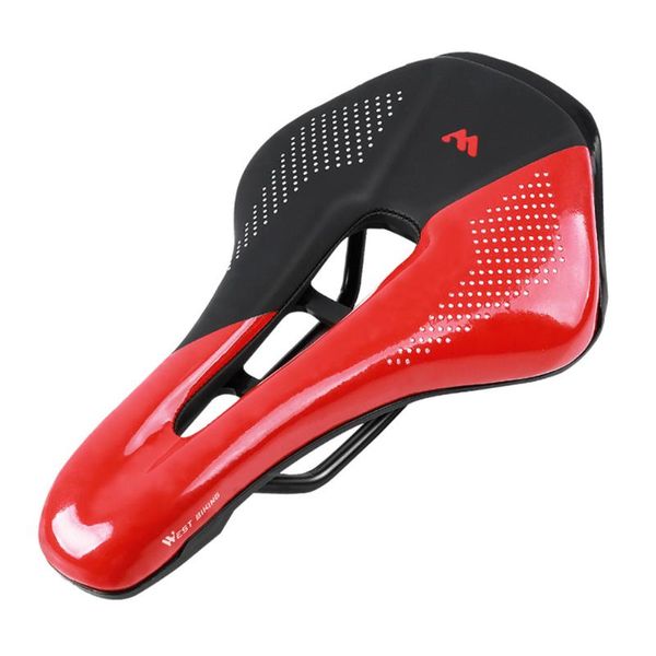 

bike saddles bicycle saddle universal soft seat cushion ergonomic hollowed filled pu leather anti slip mountain replacement parts