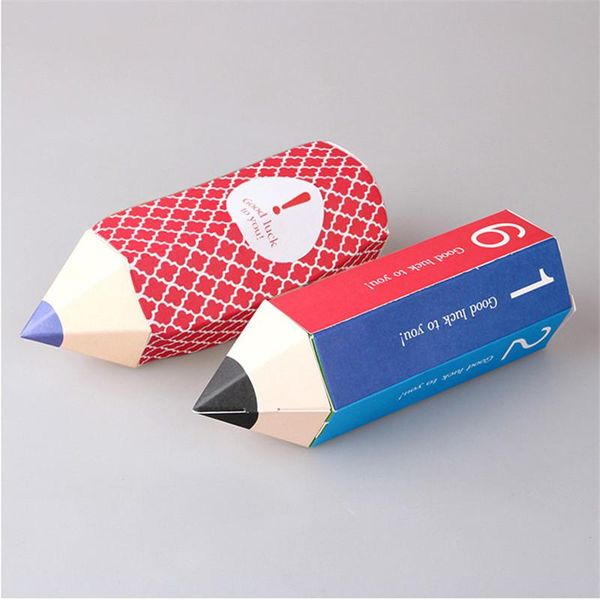 

gift wrap 10pcs/set creative cartoon pencil shape candy box children year bag food snack storage container