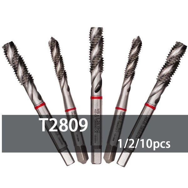 

hand tools t2809 hss-ex spiral tap m2 m2.5 m3 m4 m5 m8 m10 m12 m14 m16 m18 m20 cnc machine blind hole tapping efficient metalworking