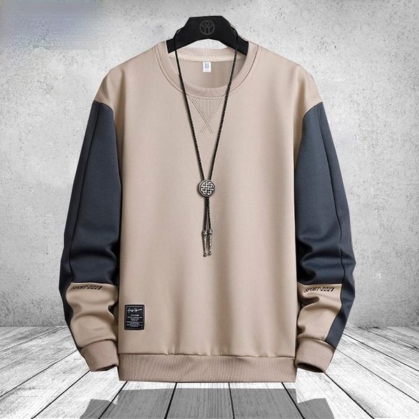 

men's hoodies & sweatshirts fashion men patchwork sweatshirt o neck brand clothing male harajuku streetwear hip hop oversize hoodie spo, Black