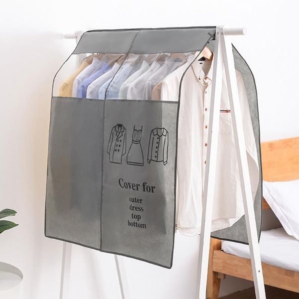 

clothing & wardrobe storage clothes hanging dust cover dustproof garment rack non-woven bag for home suit coat
