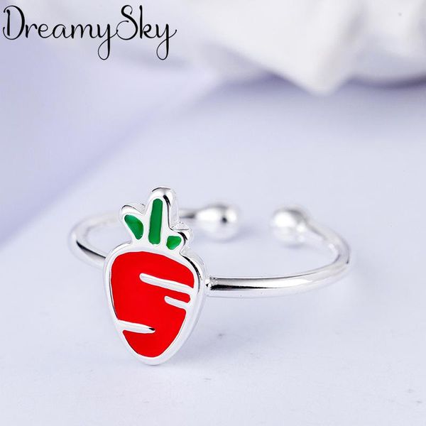 

wedding rings genuine 100% 925 sterling silver carrot for women simple solid party vintage jewelry, Slivery;golden