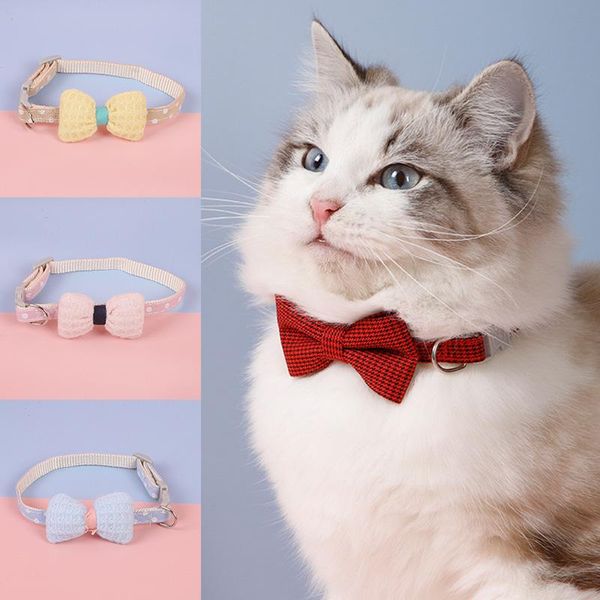 

cat collars & leads pet dog necklace adjustable strap for collar dogs accessories bow tie puppy ties supplies