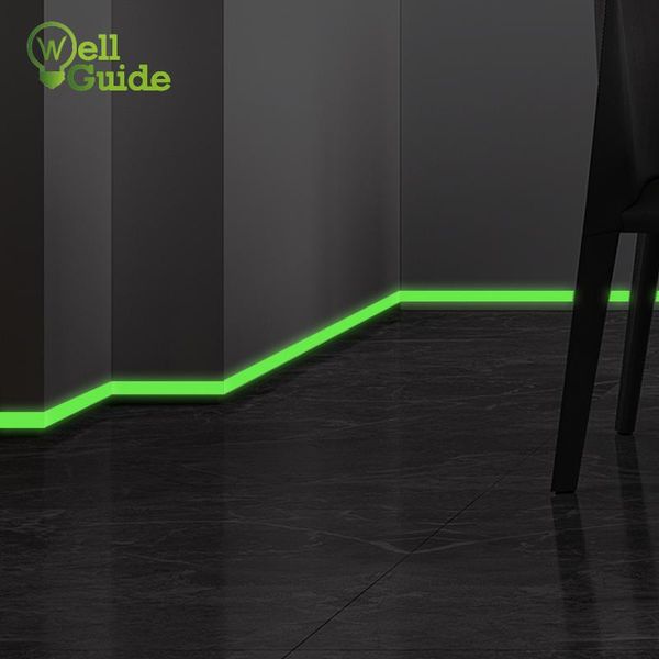 

wallpapers luminous band baseboard wall paper 1m 3m 5m living room bedroom eco-friendly home decoration in the dark diy strip stickers