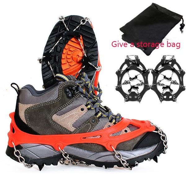 

manganese steel 8-tooth crampons hiking shoes snow non-slip shoe cover ice climbing chains studs snowshoes cords, slings and webbing