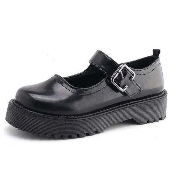 

preto japons femininos de dedo do p redondo mulher sapatos planos para senhoras, Black