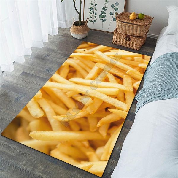 

carpets french fries 3d all over printed rug mat rugs anti-slip large carpet home decoration 01