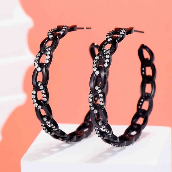 

godki brand cubic zircon statement big hoop for women luxury dubai wedding bridal round cz circle earrings 2021 trend, Silver
