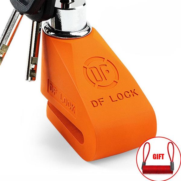 

theft protection df motorcycle lock anti-rust steel waterproof disc brake rotor padlock moto scooter bike anti-theft 3 keys