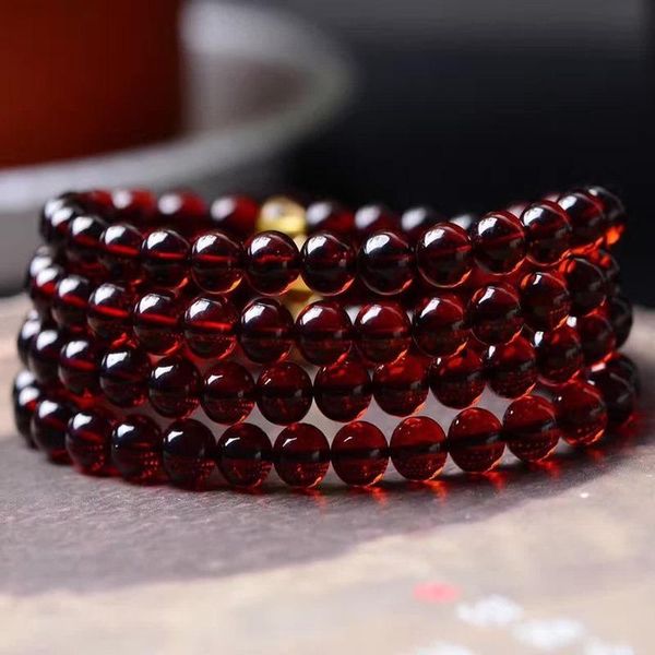 

beaded, strands myanmar red beads bracelet 108 buddha amber stone necklace anel feminino wine in russia, Black