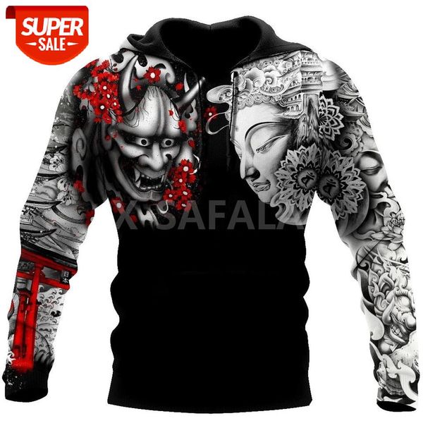 

japanese samurai tattoo 3d all print size xs-7xl hoodie man women harajuku outwear zipper pullover sweatshirt casual unisex-1 #zi6n, Black