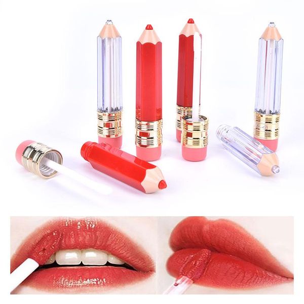 

storage bottles & jars 5pcs 5ml empty lip gloss tube container clear tubes pencil shape lipstick refillable lipgloss packing