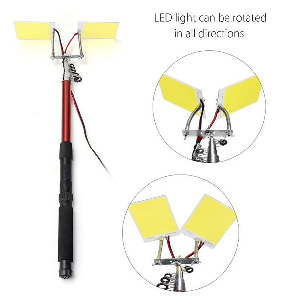 

beam adjustable led 12v emergency camping light outdoor fishing rod lighting portable lanterns