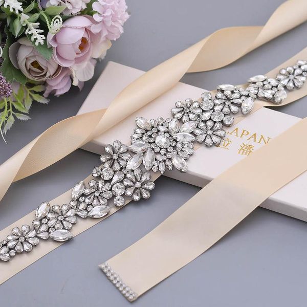 

wedding sashes trixy s325 rhinestone belt for women sash bridal dress champagne formal gown jewel, White