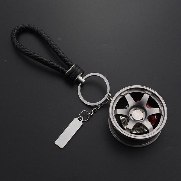 

keychains car keychain aluminum alloy rim model rays te37 wheel keyring for auto accessories moto key ring keys chains trinket, Silver