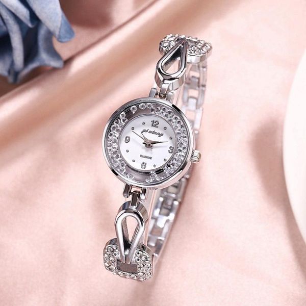 

wristwatches fashion colourful sliding sand diamond small thin women ladies wholesale leisure lady dress quartz gift party wrist watches, Slivery;brown