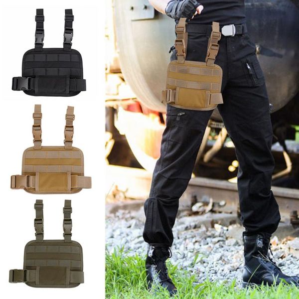 

outdoor bags tactical drop leg molle platform thigh rig panel for magazine pouch holster hunting pistol gun accessories