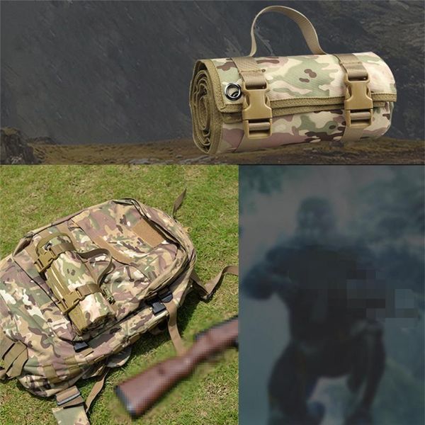 

outdoor pads tactical shooting mat lightweight waterproof roll-up nylon cloth remote hunting non-padded 1000d