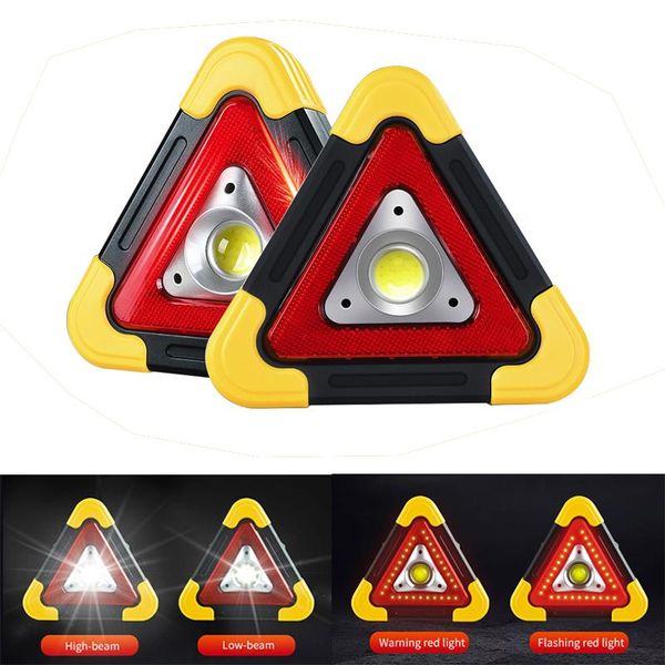 

working light triangle warning led sign car work road safety emergency breakdown alarm lamp portable flashing strobe