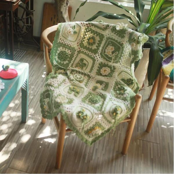 

blankets original handmade crochet flower blanket cushion sofa chair decorations diy craft home&living gift