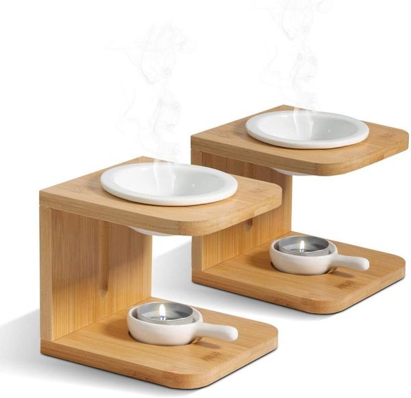 

holder wax melt tealight of 2 with oil burner essential fragrance lamps