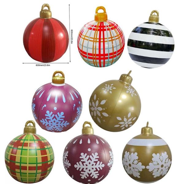 

party decoration 2022 1pcs 60cm christmas balls tree decorations outdoor atmosphere inflatable toys for home gift ball