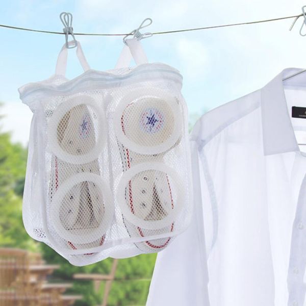 

storage bags shoes washing hanging dry mesh laundry bag household underwear bra clothes net wash protect