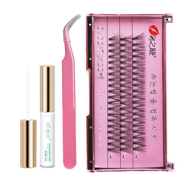 

false eyelashes 1 set 30 d russian volume extension premade fans lash soft individual mink lashes nature fake eye