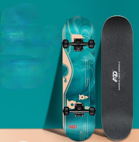 

beginner professional skateboard teenagers surf street brushing skate board scooter tyle patineta sports equipment bi50sb skateboarding