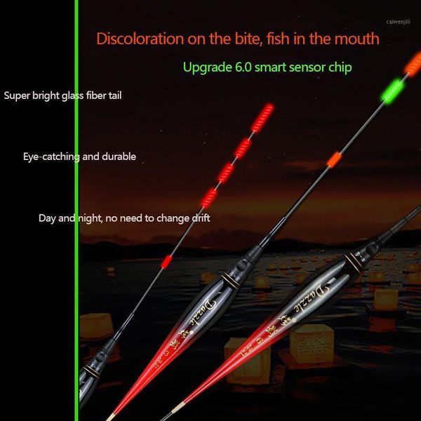 

1pcs 2021 fish bite automatically remind color change smart led fishing electronic luminous float accessories1