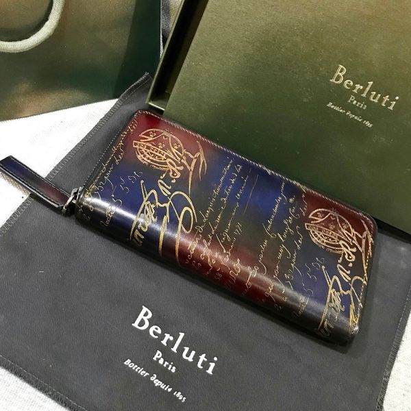 

long loop wallets zipper wallet customized handmade manual color change men's women zip fastener, Red;black