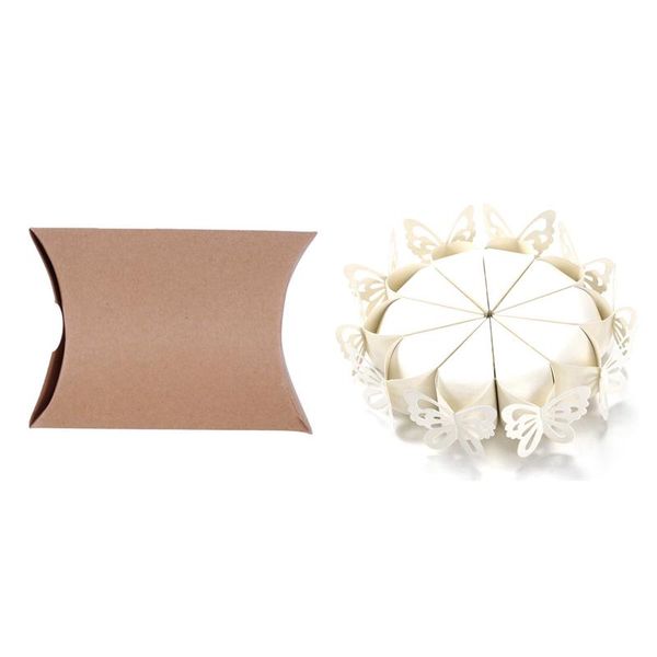 

gift wrap 100 pcs favor candy boxes party box, 50 white &50 khaki