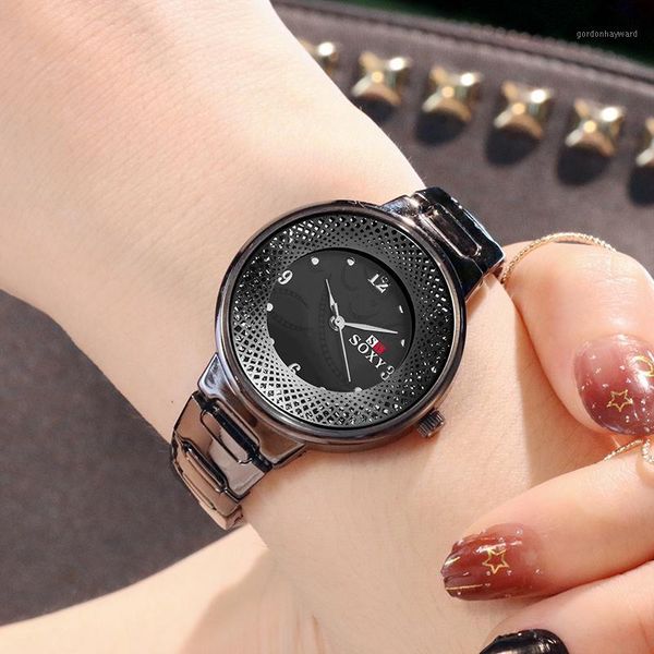 

wristwatches simple fashion watch women stainless steel wrist creative women's watches ladies clock montre femme relogio feminino, Slivery;brown