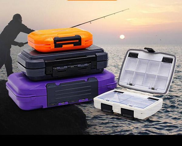 

portable 12/16/24 slots adjustable plastic fishing lure hook tackle box accessories