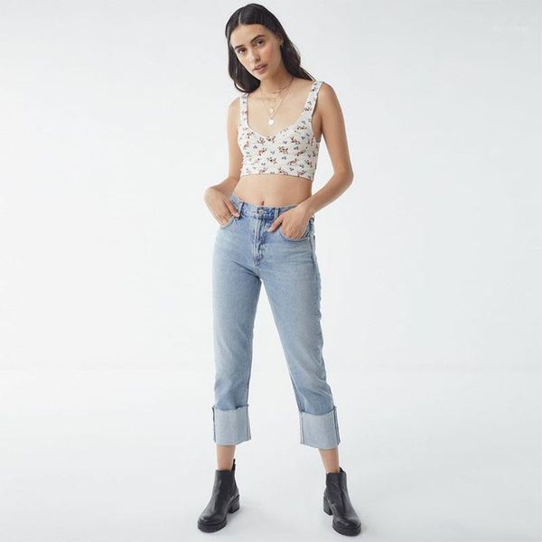 

women's jeans 2021 autumn women fashion simple trend light color curling straight comfortable wild casual nine1, Blue