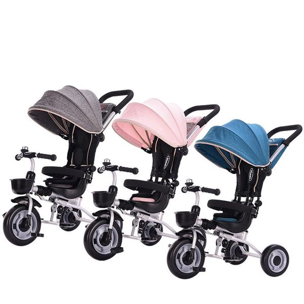 

gift sets 3 in 1 baby folding tricycle trolley kids bicycle carriage scooter ride on toys stroller for