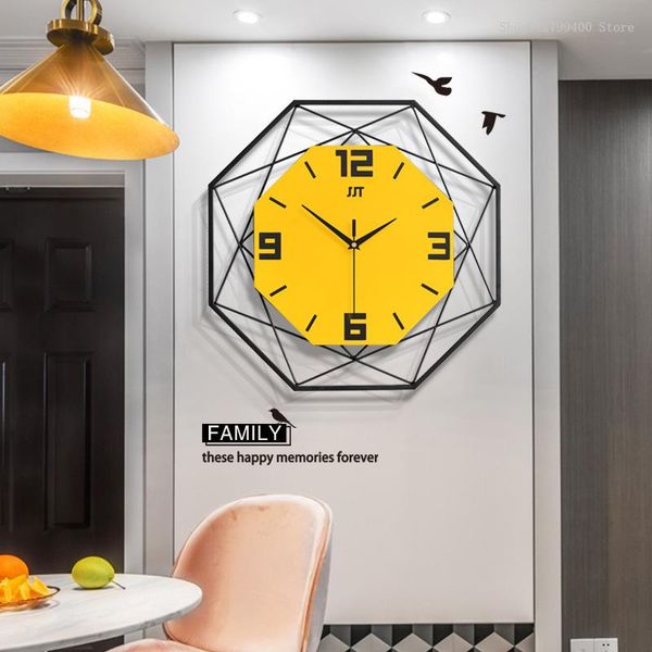 

wall clocks clock nordic simple creative living room decoration modern home fashion metal quartz bedroom