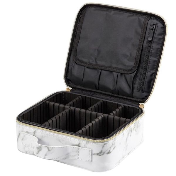

storage bags marble pattern travel makeup case,professional beauty brush bag big capacity make up box