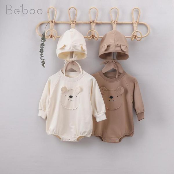 

born baby bodysuit spring and autumn clothes korean 100%cotton cartoon bear climbing jumpsuit for 0-24months girls boys rompers, Blue