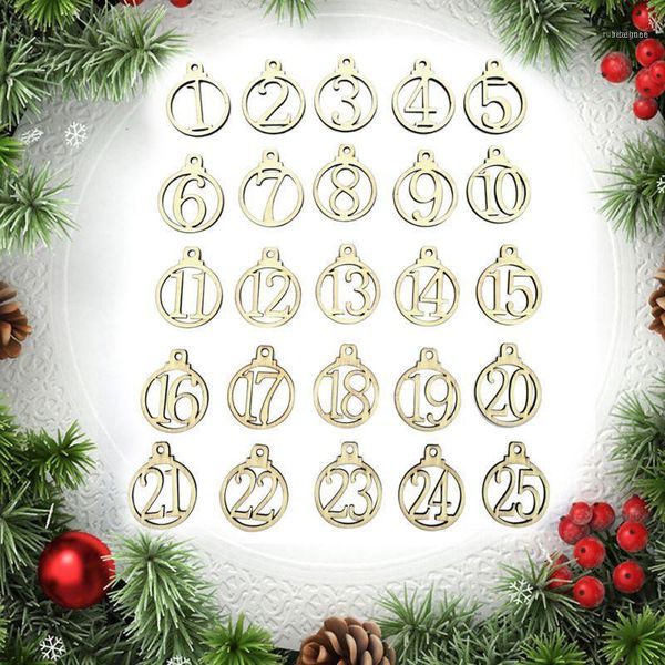 

christmas decorations 25pcs digital/26pcs letters diy xmas advent calendar label wedding party decor ornaments wooden number english