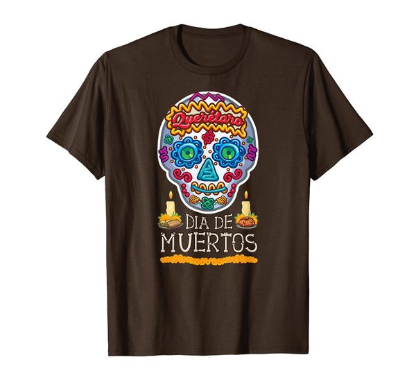 

dia de los muertos calavera de azucar queretaro t-shirt, White;black