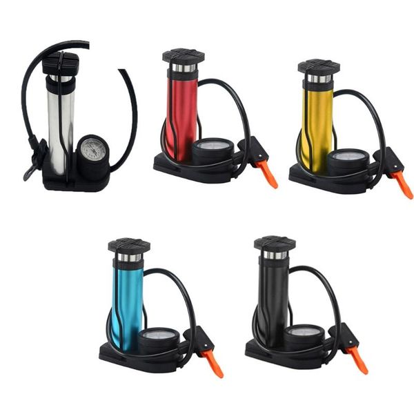 

bike pumps portable mini bicycle tyre inflator foot activated floor pump with pressure gauge inflatable device