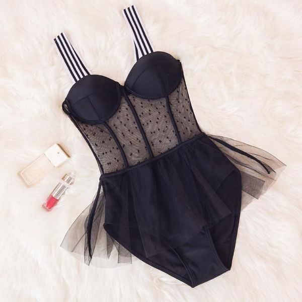 

black one piece large swimsuits push up female plus size swimwear 2021 body bathing suit women beach wear bather poo one-piece suits