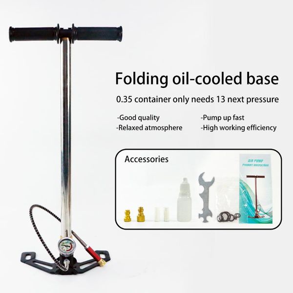 

tools 4500psi 300bar 40mpa stainless steel water cooling hand pcp pump high pressure manual compressor for air paintball tire cylinder