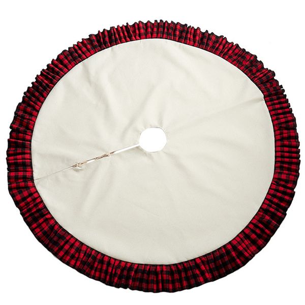 

sublimation tree skirt decoration linen thermal transfer printing skirts 3 colors christmas decorations blank single side decore a02