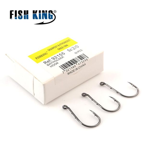 

92155 high carbon steel hook 50pcs/lot 3/0#-1/0# 1#-7# sharp baitholder barbed jigging carp fishing tackle hooks